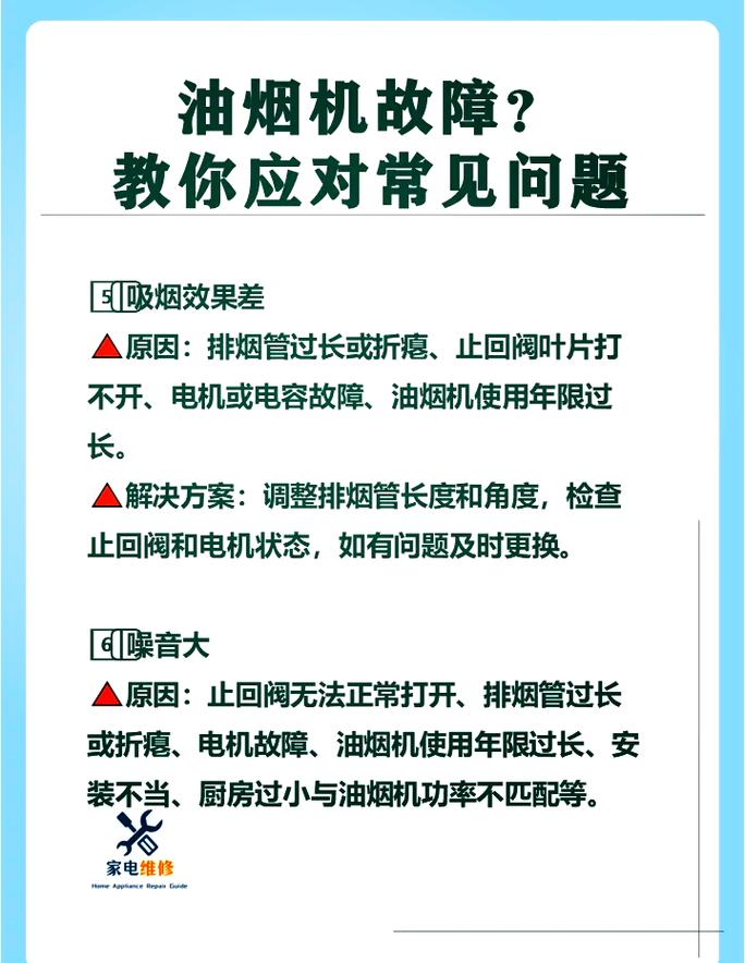 常见的油烟机故障检测