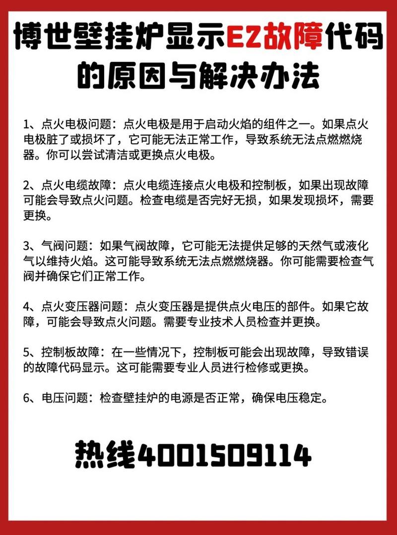 壁挂炉显示故障代码怎么回事儿啊